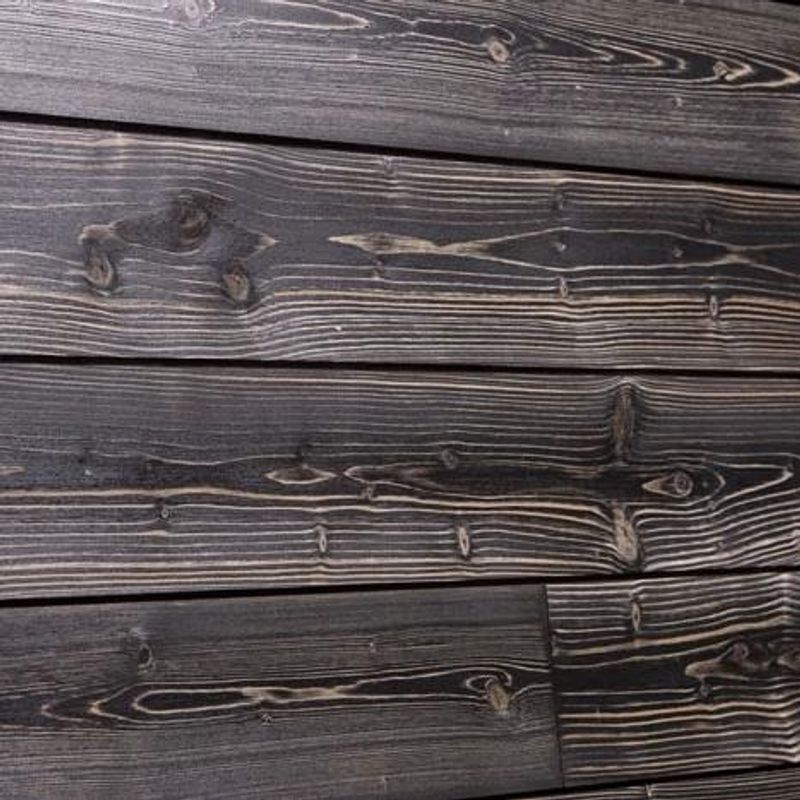 Bastupanel i borstad transparent svart vaxad gran. 6 st/pkt