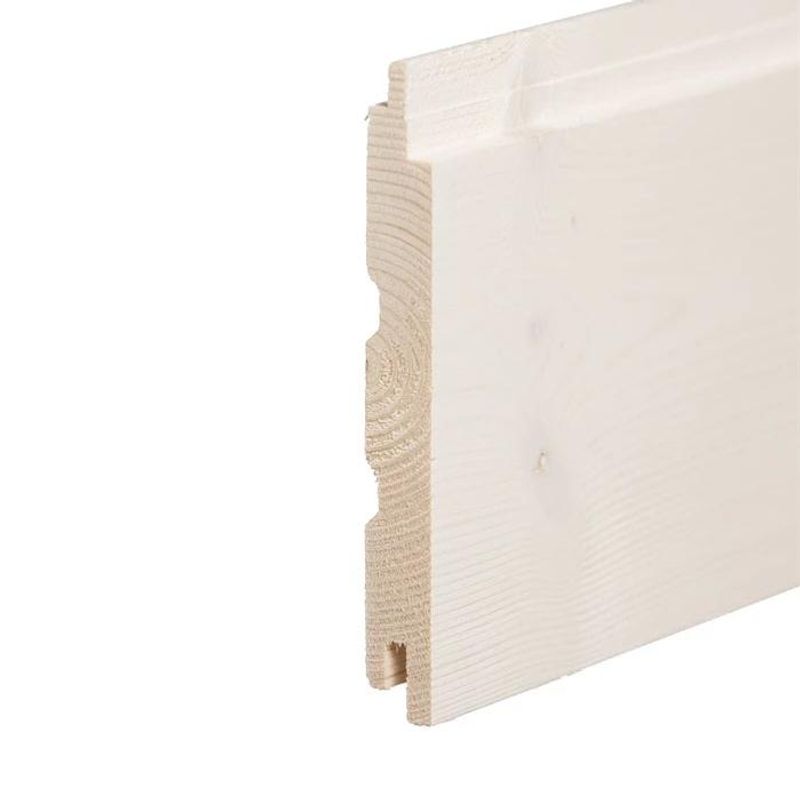 Bastupanel i borstad transparent vit vaxad gran. 6 st/pkt