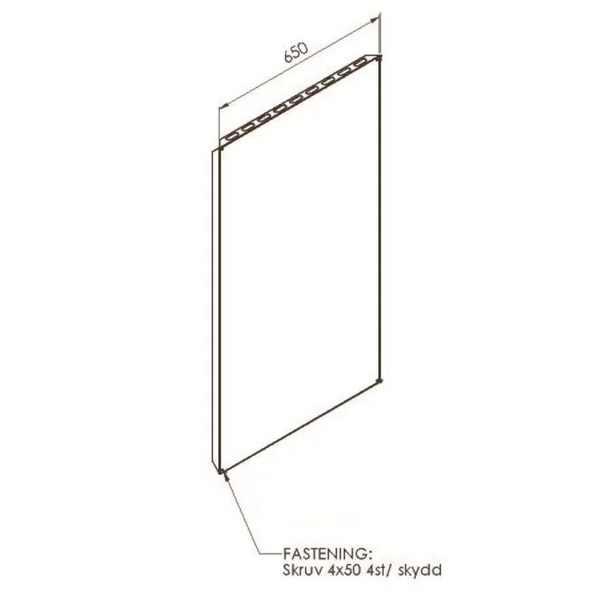 Hovedbilde Veggbeskyttelsesplate Narvi (1 stk) 750 x 1150 mm ...