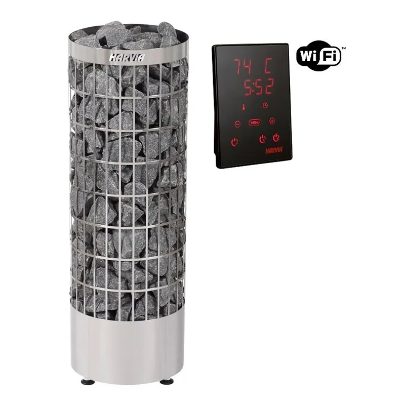 Elektrisk badstuovn Harvia Cilindro PC90XW 9 kW WiFi Steel