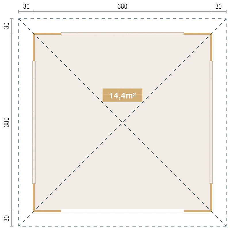 Bergen 40 trädgårdspaviljong