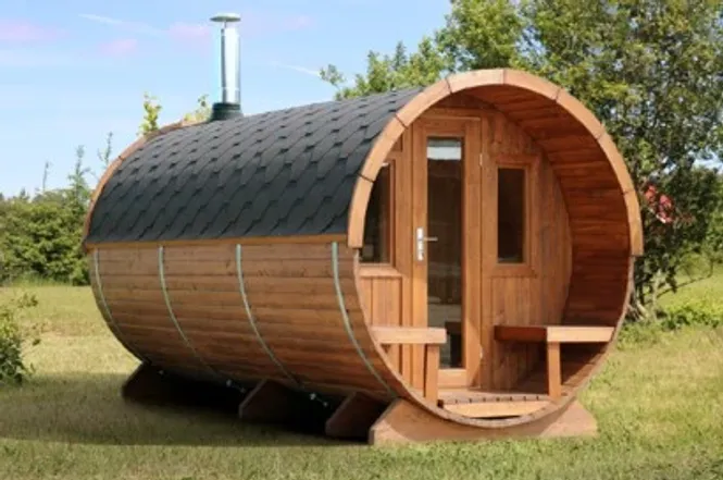 Hovedbilde Badstutønne LUX med terrasse
